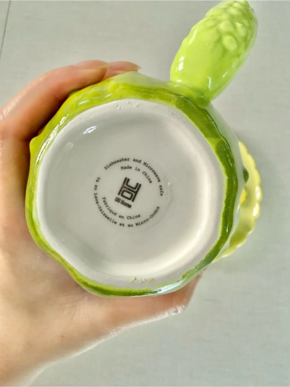 Urban Outfitters Lime Green Pickle Mug & Trinket Dish Set